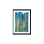 Blue Green Abstract 50x70 cm